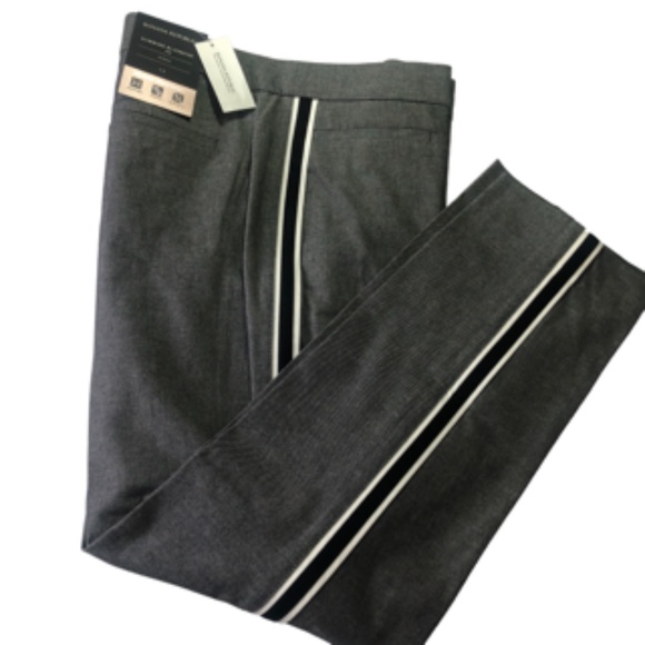 Banana Republic Pants - NWT Banana Republic Gray Side Striped Slacks Size 14R